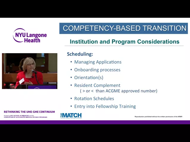 Competency-Based Education: The View from the Match