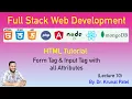 Full Stack Web Development - Lecture10-HTML Tutorial