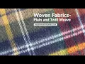 Woven Fabrics - Plain and Twill Weave