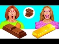 Download Lagu Real Food vs Chocolate Food Challenge | Who Wins the Cooking War by BaRaDa Challenge