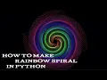 Python Turtle - Rainbow spiral tutorial