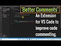 Better Comments Visual Studio Code extension to improve code commenting