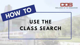 How To Use the Class Search