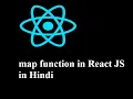 How to use map function in React Js 12 map function in react js in hindi Listing with map function