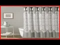 Lush Decor Gray Boho Medallion Shower Curtain-Fabric Bohemian Damask Print Design with Tassels