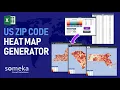 US Zip Code Heat Map Generators Editable Maps for Zip Codes of US States