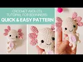 Crochet Axolotl Tutorial for Beginners Quick Easy Pattern