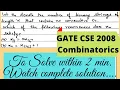 GATE CSE 2008 solution Combinatorics