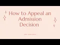How to Appeal an Admission Decision - LA Harbor College Transfer Center