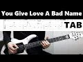 Download Lagu Bon Jovi - You Give Love A Bad Name (guitar cover with tab)