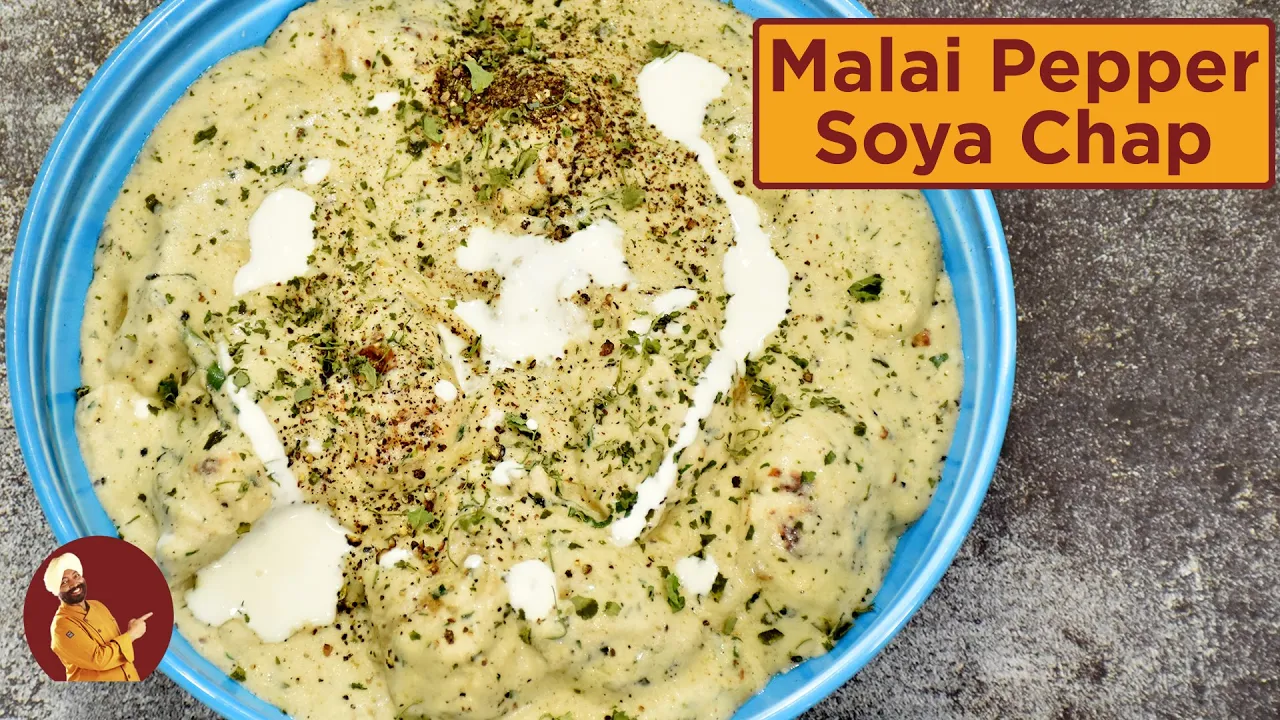 Malai Pepper Soya Chap             Chef Harpal Singh Sokhi
