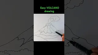 Easy VOLCANO Drawing 