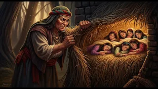 القصة الممتعة قصة بنات الحطاب السبعة وخطة زوجة ابيهم الماكرة لقتلهم وغولة الجبل والدرويش المحتال 