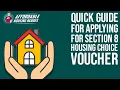 Quick Guide For Applying For Section 8 Housing Choice Voucher - Affordable Housing Heroes