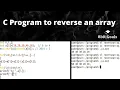 C Program to Reverse an array Tamil