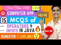 ICSE 2022 Computer Applications Important MCQ For Semester 1 Operators In Java MCQs