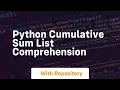 python cumulative sum list comprehension