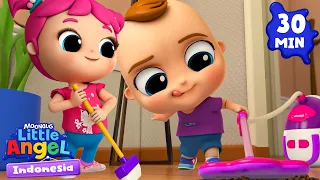 Membantu Ibu Bersihkan Rumah | Little Angel Bahasa Indonesia | Kartun dan Lagu Anak