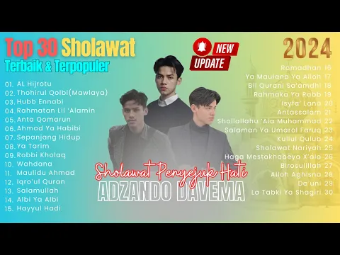 Download MP3 TOP 30 SHOLAWAT TERBAIK 2024 | ADZANDO DAVEMA (COVER) | SHOLAWAT TERBARU 2024 VOL 01