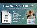 How to Open BCB Files Unknown Data Format
