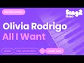 Download Lagu All I Want Karaoke | Olivia Rodrigo (Piano Karaoke)