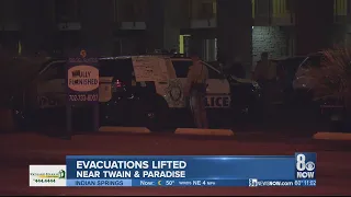 Evacuations lifted after reported police activity near the Strip