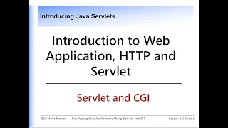 Web Application and Introduction to Java Servlet