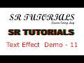 Text Shadow Effect Demo - 11 Css SR Tutorials Sarvesh Mishra SR