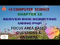 FOCUS AREA PLUS TWO COMPUTER SCIENCE MALAYALAM TUTORIAL CHAPTER 10 SERVER SIDE SCRIPTING USING PHP