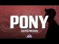 Ginuwine - Pony (Lyrics)