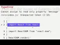 Cannot assign to read only property message of object SyntaxError js Unexpectedtoken