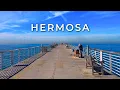 Relaxing Hermosa Beach Strand Walk Perfect Sunny Morning 4K 60fps