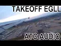 Takeoff from London Heathrow ATC British Airways A320 BAW12P