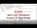 Multilevel Inheritance example program in Java Learn Coding - 42