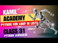 How to Loop Through Lists in Python In Pashto Language Class 31