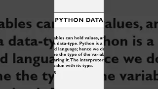 Python Data Types short Python programming language Malayalam Tutorial