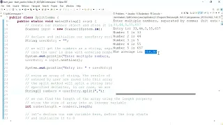 Java 82 Using the split method to get multiple user input separated by a comma