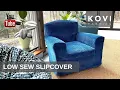 Easy Low-Sew Fitted Slip Cover - Upholstery DIY tutorial
