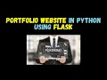 Portfolio website using Flask with Dynamic content - with source code