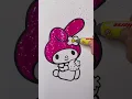 My Melody coloring and glittering