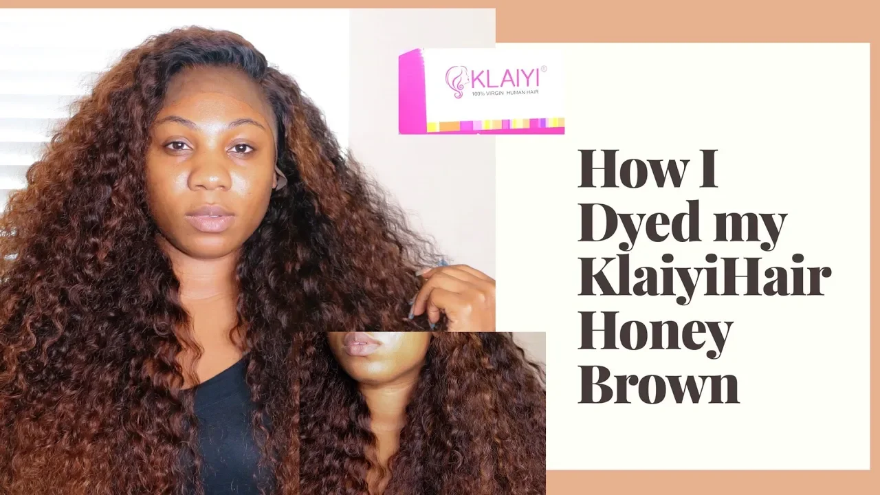 How To Dye Your Hair Honey Brown | KlaiyiHair Peruvian Deep Wave | MakeupbyJayTee