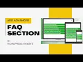 Add Advanced FAQ Section on WordPress Website Create Display Unlimited FAQs Advanced FAQ Manager