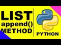 List append Method FREE Python Programming Tutorial in preparation for Algorithmic Trading