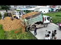 Download Lagu Unleashing Power How a Bulldozer \u0026 5-Ton Dump Truck Transform Soil and Stone Clearing Land \u0026 Level