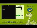 Snake Game in Python Under 50 lines of code