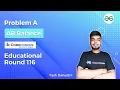 Problem A AB Balance Codeforces Educational Round 116 Yash Dwivedi