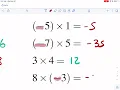 Math-Drills multiplying integers