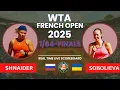 Diana Shnaider vs Anastasiia Sobolieva Live Scores WTA French Open 2025 - Finals