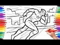 How to Draw Flash Flash Coloring Pages for Kids Flash Justice League Superheroe