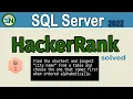 HackerRank - Get shortest and longest city name using Sql Server